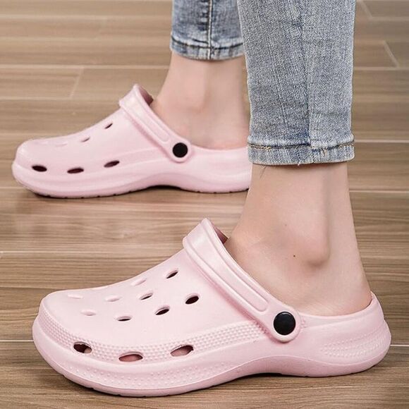 NEW Woman's Breathable Quick Drying Garden Clogs Color Pink Size 6-6.5 Women - Picture 2 of 6